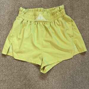 🏃‍♀️ Free People Neon Green/Yellow Run Shorts - size S‍